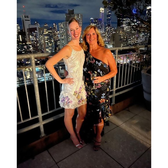 Mac Duggal Dress 93628 Sequined Embellished White Floral Mini - Picture 3 of 13